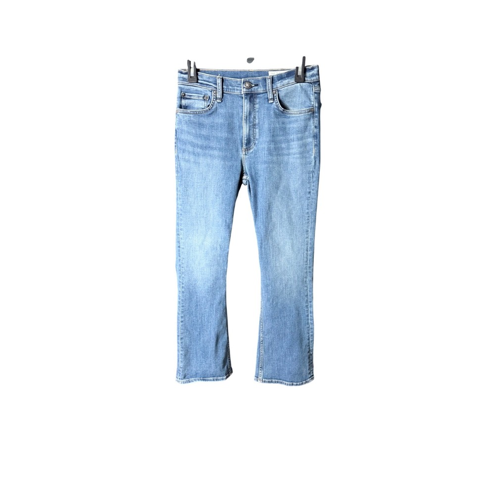 Rag & Bone Willow Cropped Flare Jeans Light Wash Size 27